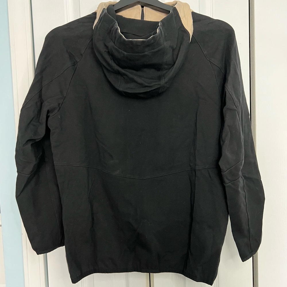 Rise Sportswear Zip-Up Beige/Black Hoodie with Zip-Up Pockets - Size Large - Picture 5 of 8